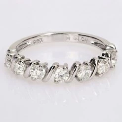 Stella Grace Sterling Silver 3/4 Carat T.W. Lab-Created Moissanite Semi-Eternity Band -Stella Grace Sales unnamed file 100