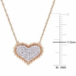 Stella Grace 10k Gold 1/4 Carat T.W. Diamond Heart Necklace -Stella Grace Sales unnamed file 1003