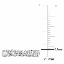 Stella Grace Sterling Silver 3/4 Carat T.W. Lab-Created Moissanite Semi-Eternity Band -Stella Grace Sales unnamed file 101