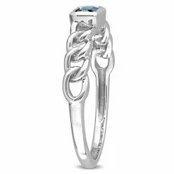 Stella Grace 10k White Gold London Blue Topaz Link Ring -Stella Grace Sales unnamed file 1025