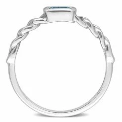 Stella Grace 10k White Gold London Blue Topaz Link Ring -Stella Grace Sales unnamed file 1026