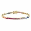 Stella Grace 18k Gold Over Silver Multicolored Cubic Zirconia Tennis Bracelet