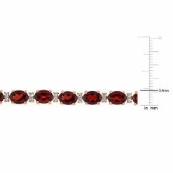 Stella Grace 18k Rose Gold Over Silver Garnet & White Sapphire Tennis Bracelet -Stella Grace Sales unnamed file 106