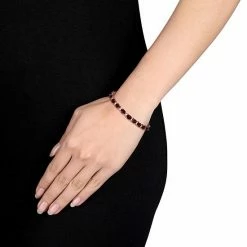 Stella Grace 18k Rose Gold Over Silver Garnet & White Sapphire Tennis Bracelet -Stella Grace Sales unnamed file 107