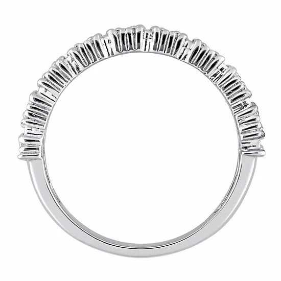 Stella Grace Sterling Silver 1/6 Carat T.W. Diamond Anniversary Band Ring 2 Stella Grace Sterling Silver 1/6 Carat T.W. Diamond Anniversary Band Ring - Image 2