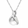 Stella Grace 10k White Gold Diamond Accent & Freshwater Cultured Pearl Pendant