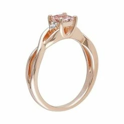 Stella Grace Rose Rhodium-Plated Sterling Silver Morganite And Diamond Accent Infinity Ring -Stella Grace Sales unnamed file 1104