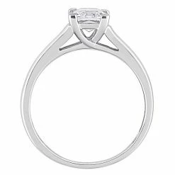 Stella Grace 10k White Gold Lab-Created White Sapphire Solitaire Ring -Stella Grace Sales unnamed file 1107