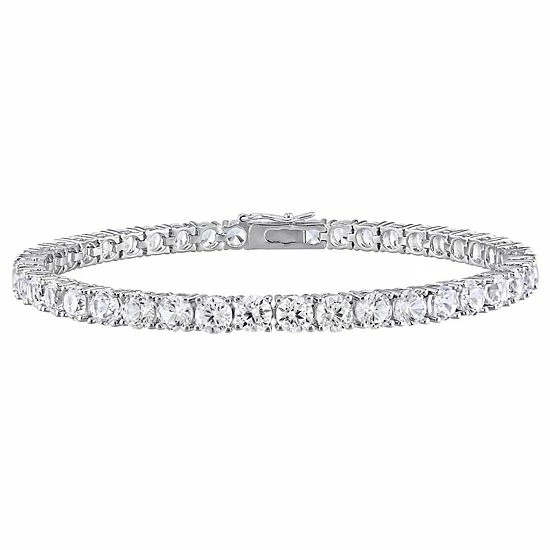 Stella Grace Sterling Silver Lab-Created White Sapphire Tennis Bracelet 1 Stella Grace Sterling Silver Lab-Created White Sapphire Tennis Bracelet