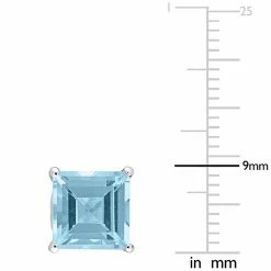 Stella Grace Sterling Silver & Gemstone Stud Earrings Blue Topaz -Stella Grace Sales unnamed file 1127