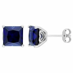 Stella Grace Sterling Silver & Gemstone Stud Earrings Blue Topaz -Stella Grace Sales unnamed file 1134