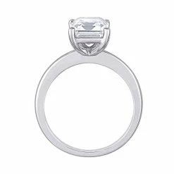Stella Grace 10k White Gold Emerald Cut Lab-Created White Sapphire Solitaire Ring -Stella Grace Sales unnamed file 1154