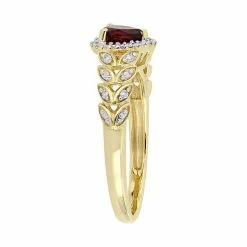 Stella Grace 10K Gold Heart Gemstone & Diamond Accent Ring Garnet -Stella Grace Sales unnamed file 1192