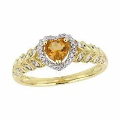 Stella Grace 10K Gold Heart Gemstone & Diamond Accent Ring Garnet -Stella Grace Sales unnamed file 1197