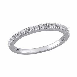 Stella Grace 10k White Gold 1/5 Carat T.W. Lab-Created Moissanite Anniversary Ring