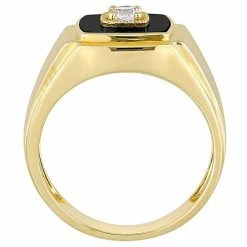 Men's Stella Grace 18k Gold Over Silver Black Onyx & Lab-Created White Sapphire Ring -Stella Grace Sales unnamed file 1239