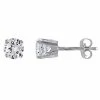 Stella Grace 10k White Gold Lab-Created White Sapphire Solitaire Earrings
