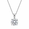 Stella Grace 14k White Gold 2 Carat T.W. Lab-Created Moissanite Solitaire Pendant Necklace