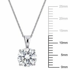 Stella Grace 14k White Gold 2 Carat T.W. Lab-Created Moissanite Solitaire Pendant Necklace -Stella Grace Sales unnamed file 138