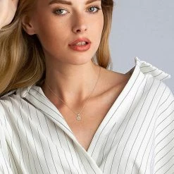 Stella Grace 14k White Gold 2 Carat T.W. Lab-Created Moissanite Solitaire Pendant Necklace -Stella Grace Sales unnamed file 139