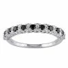 Stella Grace 10k White Gold 1/2 Carat T.W Black & White Diamond Anniversary Band Ring