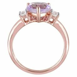 Stella Grace 18k Rose Gold Over Silver Rose De France Amethyst & Lab Created White Sapphire Heart Ring -Stella Grace Sales unnamed file 1516