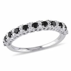 Stella Grace 10k White Gold 1/2 Carat T.W Black & White Diamond Anniversary Band Ring -Stella Grace Sales unnamed file 153