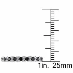 Stella Grace 10k White Gold 1/2 Carat T.W Black & White Diamond Anniversary Band Ring -Stella Grace Sales unnamed file 156