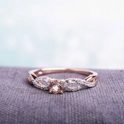 Stella Grace Rose Rhodium-Plated Sterling Silver Morganite And Diamond Accent Infinity Ring -Stella Grace Sales unnamed file 1607