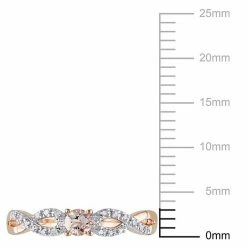 Stella Grace Rose Rhodium-Plated Sterling Silver Morganite And Diamond Accent Infinity Ring -Stella Grace Sales unnamed file 1608