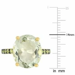 Stella Grace 18K Gold Over Silver Green Quartz & Peridot Cocktail Ring -Stella Grace Sales unnamed file 1713