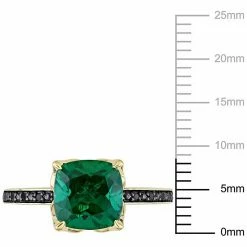 Stella Grace 10k Gold Black Diamond Accent & Lab-Created Emerald Cocktail Ring 12 Stella Grace 10k Gold Black Diamond Accent & Lab-Created Emerald Cocktail Ring -Stella Grace Sales unnamed file 176