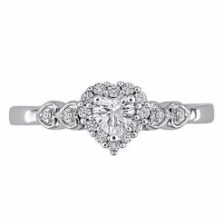 Stella Grace Sterling Silver Diamond Accent & Lab-Created White Sapphire Heart Ring -Stella Grace Sales unnamed file 1762