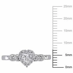 Stella Grace Sterling Silver Diamond Accent & Lab-Created White Sapphire Heart Ring -Stella Grace Sales unnamed file 1763
