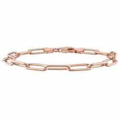 Stella Grace 18k Gold Over Silver 5 Mm Paper Clip Link Chain Bracelet 18k Rose Plated -Stella Grace Sales unnamed file 1770