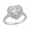 Stella Grace 10k White Gold 2 5/8 Carat T.W. Lab-Created Moissanite Heart Engagement Ring