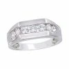 Men's Stella Grace Sterling Silver Lab-Created White Sapphire Ring