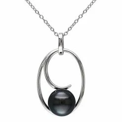 Stella Grace Sterling Silver Tahitian Cultured Pearl Pendant