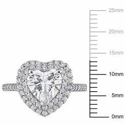 Stella Grace 10k White Gold 2 5/8 Carat T.W. Lab-Created Moissanite Heart Engagement Ring -Stella Grace Sales unnamed file 183