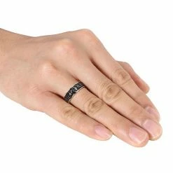 Stella Grace Men's 18k Gold Over Silver Ribbed Design Ring -Stella Grace Sales unnamed file 1846