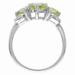 Stella Grace Sterling Silver Peridot & Diamond Accent Triple Heart Ring -Stella Grace Sales unnamed file 1905