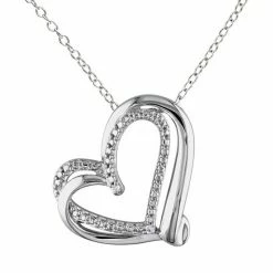 Stella Grace Sterling Silver Heart Pendant Necklace