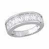 Stella Grace Sterling Silver Lab-Created White Sapphire Anniversary Band
