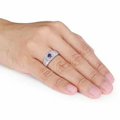 Men's Stella Grace Lab-Created Blue & White Sapphire Ring -Stella Grace Sales unnamed file 1969