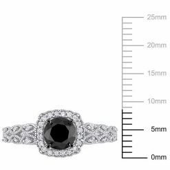 Stella Grace 10k White Gold 3/4 Carat T.W. Black And White Diamond Vintage Engagement Ring -Stella Grace Sales unnamed file 201