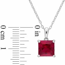 Stella Grace Sterling Silver & Gemstone Stud Pendant Necklace Created Blue Sapphire -Stella Grace Sales unnamed file 2013