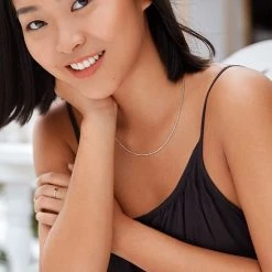 Stella Grace Sterling Silver Oval Ball Chain Necklace -Stella Grace Sales unnamed file 2028