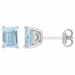 Stella Grace Sterling Silver & Gemstone Stud Earrings Garnet -Stella Grace Sales unnamed file 2092