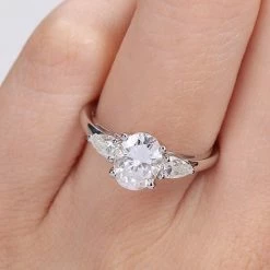 Stella Grace Sterling Silver 1 3/4 Carat T.W. Lab-Created Moissanite 3-Stone Engagement Ring -Stella Grace Sales unnamed file 21