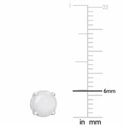 Stella Grace Sterling Silver & Gemstone Round Stud Earrings Opal -Stella Grace Sales unnamed file 2108